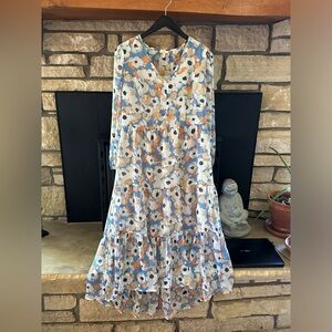 Joie tiered floral maxi dress